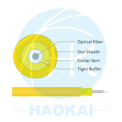 LSZH / PVC FTTH کابل داخلی 1000m 2000m GJFJBV کابل فیبر نوری