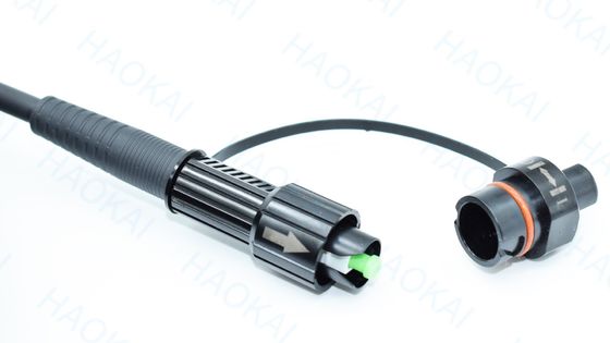 SC APC FTTA کابل فیبر نوری 5.0mm G657A2 LSZH 5M سیم پیچ مشکی