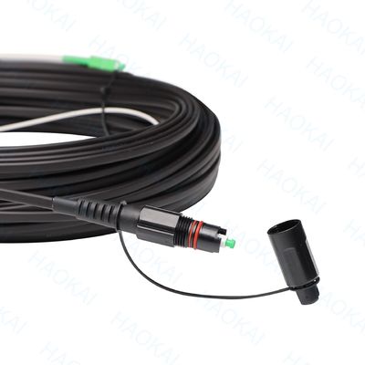 SC APC FTTA کابل فیبر نوری 5.0mm G657A2 LSZH 5M سیم پیچ مشکی