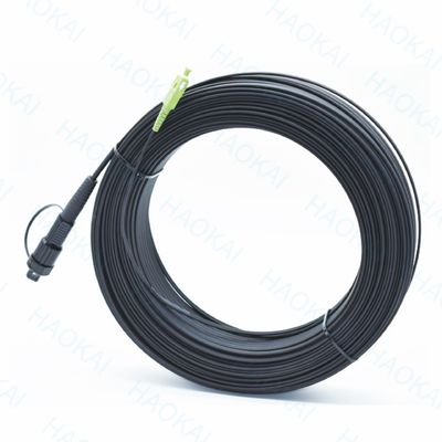 SC APC FTTA کابل فیبر نوری 5.0mm G657A2 LSZH 5M سیم پیچ مشکی