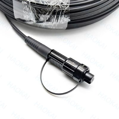 SC APC FTTA کابل فیبر نوری 5.0mm G657A2 LSZH 5M سیم پیچ مشکی