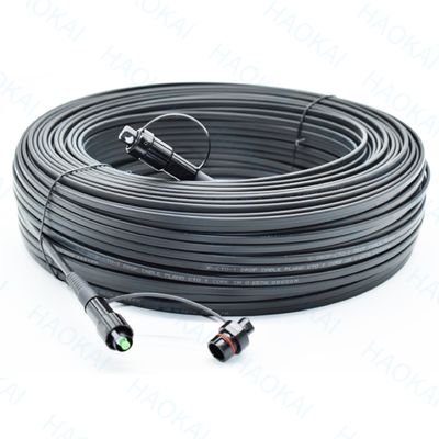 SC APC FTTA کابل فیبر نوری 5.0mm G657A2 LSZH 5M سیم پیچ مشکی