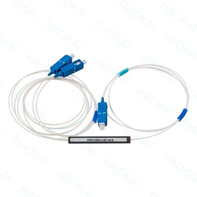 1X2 مینی فیبر PLC Splitter PBT کوپلر با اتصال SC / APC