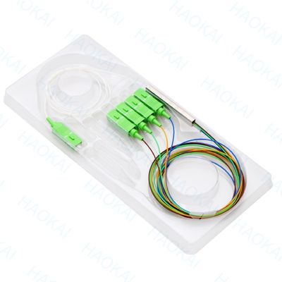 سیستم های FTTx SC UPC فیبر نوری PLC Splitter 1x2 مینی لوله فولادی