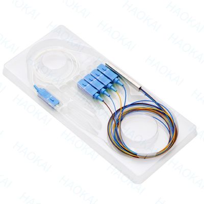 سیستم های FTTx SC UPC فیبر نوری PLC Splitter 1x2 مینی لوله فولادی