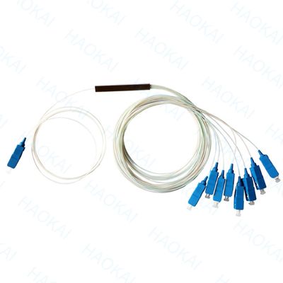 FTTH 1x4 1x8 فیبر PLC Splitter لوله فولادی کوچک با کانکتور SC APC