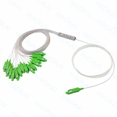 FTTH 1x4 1x8 فیبر PLC Splitter لوله فولادی کوچک با کانکتور SC APC