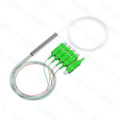 LC APC 1x16 کانکتور فیبر PLC Splitter فیبر نوری فولاد لوله کوچک Splitter