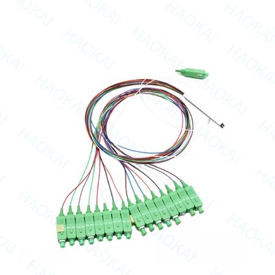 LC APC 1x16 کانکتور فیبر PLC Splitter فیبر نوری فولاد لوله کوچک Splitter