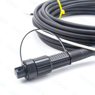 کانکتور پیش FTTX راه حل SC APC FTTA کابل فیبر نوری 5.0mm G657A2 LSZH 5M سیاه