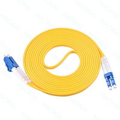 دو قطعه Lc Lc Patch Cord Single Mode فیبر نوری پیچ کابل تراکم بالا معماری