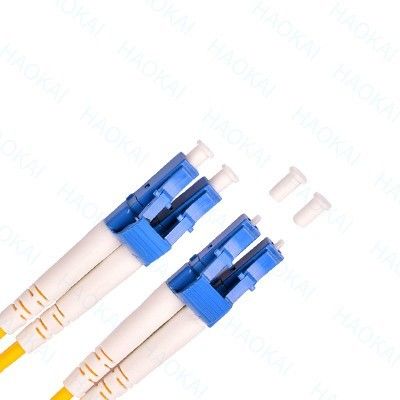 دو قطعه Lc Lc Patch Cord Single Mode فیبر نوری پیچ کابل تراکم بالا معماری