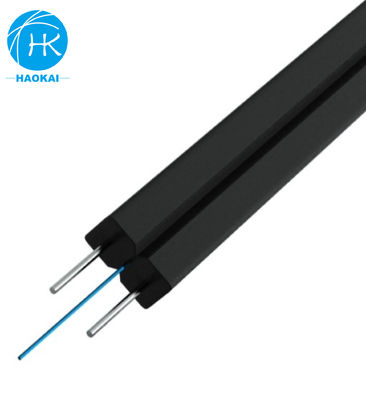 کابل قطره ای داخلی FTTH سیم فولادی 1 هسته 2 هسته 4 هسته خود پشتیبانی کابل فیبر نوری