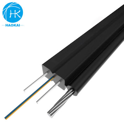 کابل قطره ای داخلی FTTH سیم فولادی 1 هسته 2 هسته 4 هسته خود پشتیبانی کابل فیبر نوری