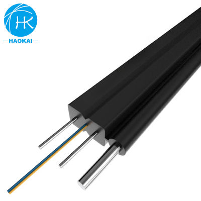 کابل قطره ای داخلی FTTH سیم فولادی 1 هسته 2 هسته 4 هسته خود پشتیبانی کابل فیبر نوری