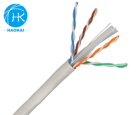 کابل شبکه داخلی UTP CAT6 سفارشی شده 4 جفت 23awg 0.57mm 250MHz