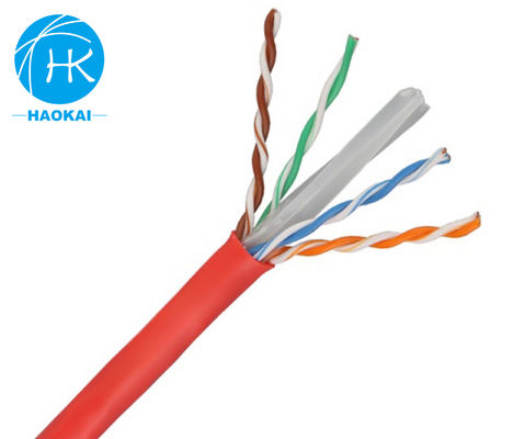 کابل شبکه داخلی UTP CAT6 سفارشی شده 4 جفت 23awg 0.57mm 250MHz
