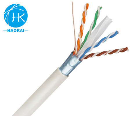 FTP CAT6A کابل LAN داخلی 23awg کابل شبکه مس محافظ