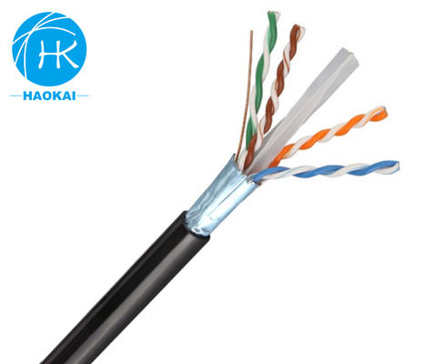 FTP CAT6A کابل LAN داخلی 23awg کابل شبکه مس محافظ