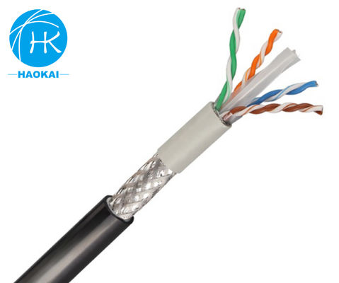 فلت فکت CAT6 کابل LAN جاکت دوگانه 305m کابل اترنت بیرونی