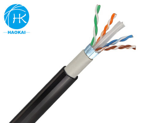 فلت فکت CAT6 کابل LAN جاکت دوگانه 305m کابل اترنت بیرونی
