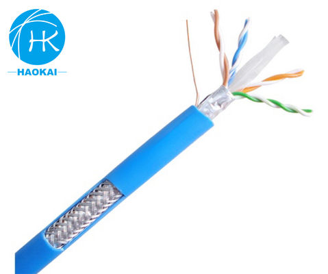 فلت فکت CAT6 کابل LAN جاکت دوگانه 305m کابل اترنت بیرونی