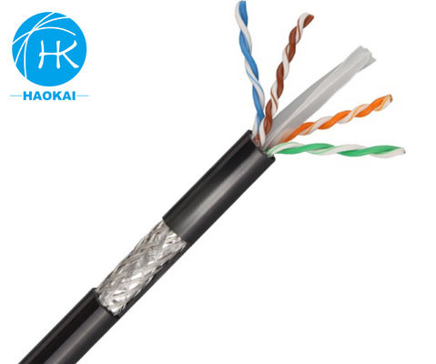 فلت فکت CAT6 کابل LAN جاکت دوگانه 305m کابل اترنت بیرونی