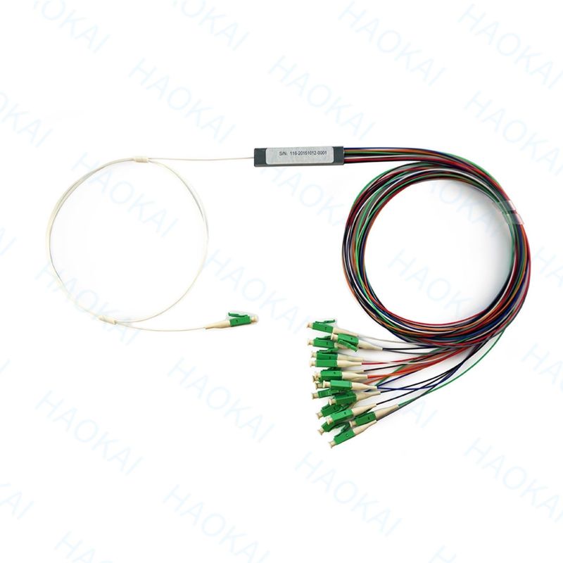 LC APC 1x16 کانکتور فیبر PLC Splitter فیبر نوری فولاد لوله کوچک Splitter