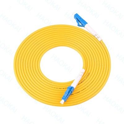 دو قطعه Lc Lc Patch Cord Single Mode فیبر نوری پیچ کابل تراکم بالا معماری