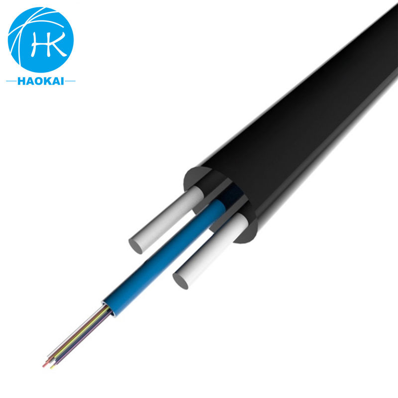 1 هسته FRP فلت FTTH قطره کابل 1 - 12 فیبر GYFXTY GYFXTBY خود پشتیبانی کابل