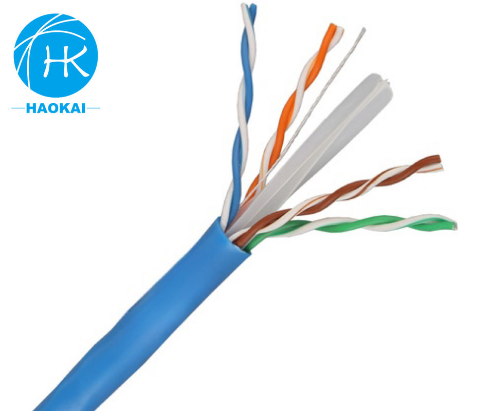 کابل شبکه داخلی UTP CAT6 سفارشی شده 4 جفت 23awg 0.57mm 250MHz