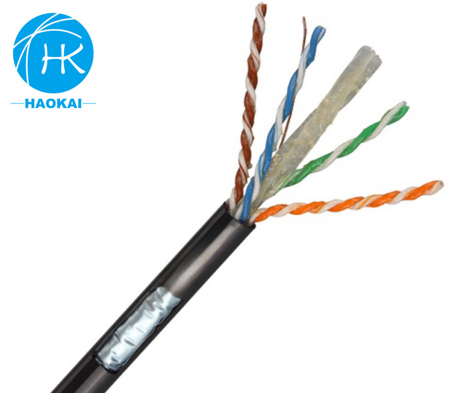 4 جفت 23awg FTP CAT6 کابل اینترنت بیرونی ژله پر یا ژل پر کابل LAN